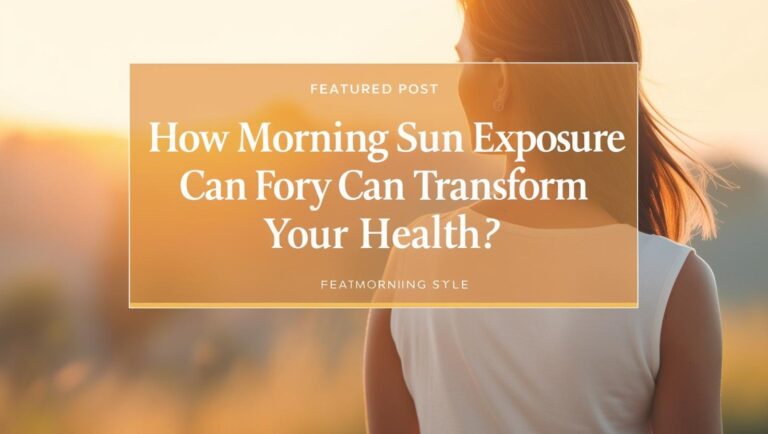 How Morning Sun Exposure Can Transform Your Health