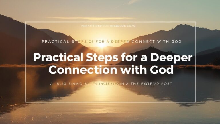 Practical Steps for a Deeper Connection with God