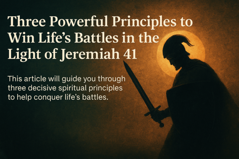 Three Powerful Principles to Win Life’s Battles in the Light of Jeremiah 41